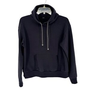 Icebreaker Real Fleece 200g/m2 Wool Pullover Hoodie Navy Womens Size S Outdoor